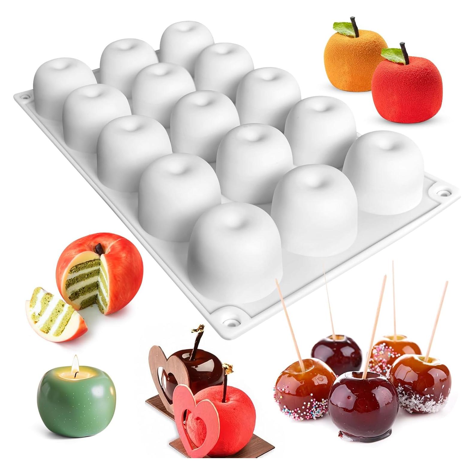 Molde de Silicona Manzana SIQINZONGWA 15 Cavidades 3D