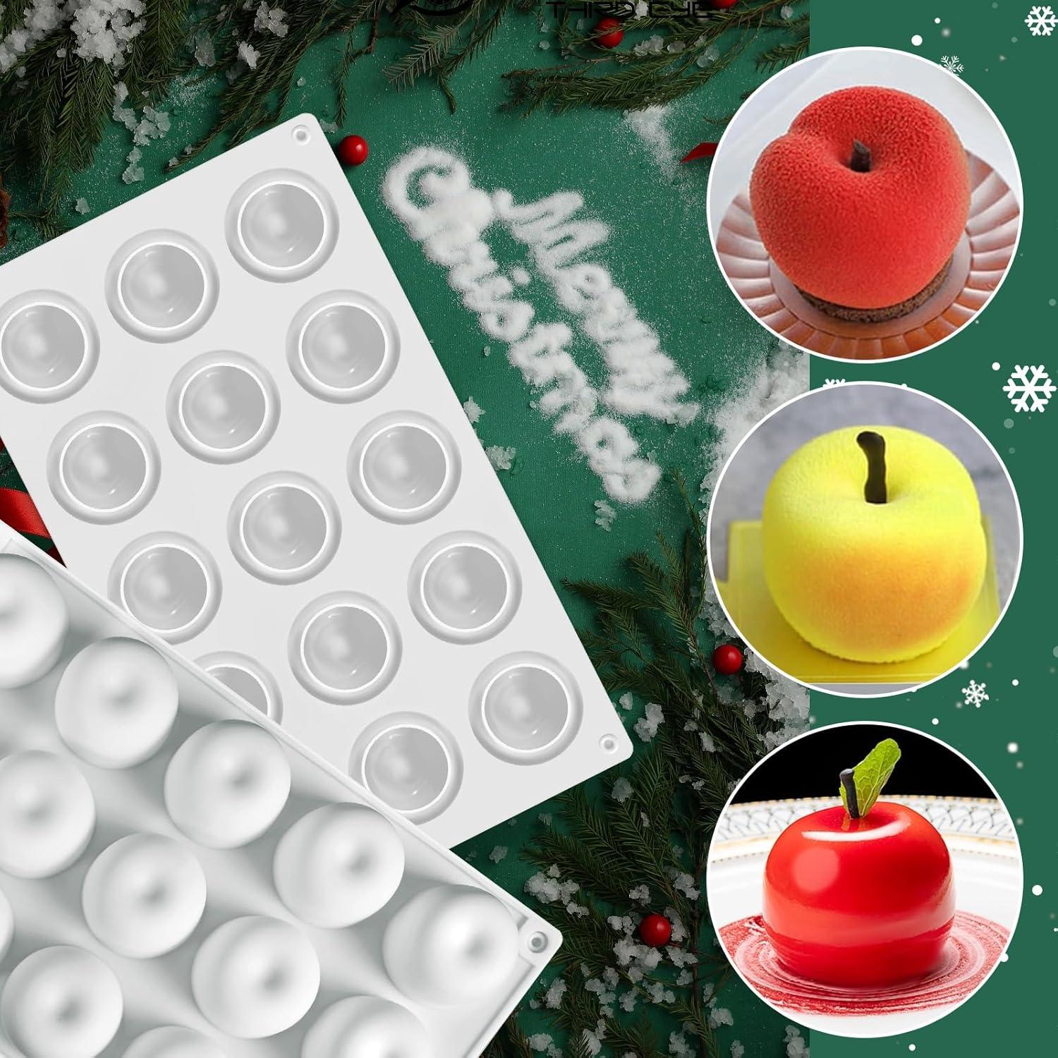 Molde de Silicona Manzana SIQINZONGWA 15 Cavidades 3D