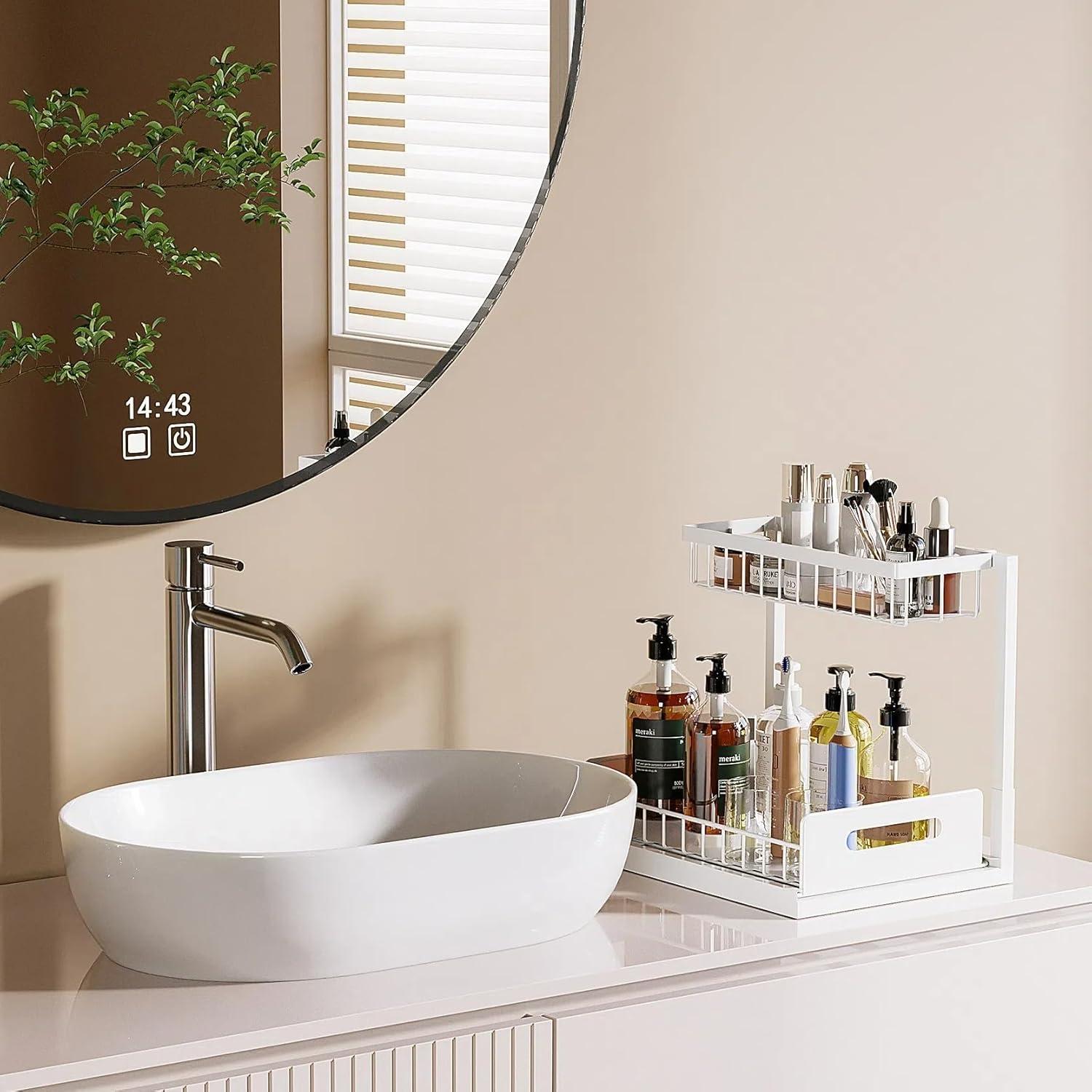 Organizador Bajo Fregadero VUSIGN 2 Paquete Blanco