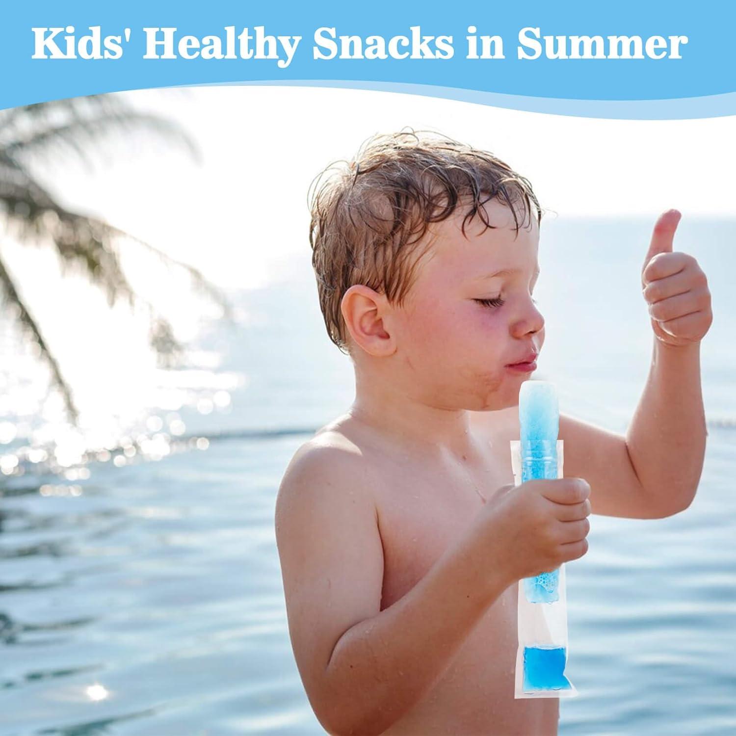 100 Bolsitas para Popsicle MAQIHAN 230ml Sin BPA