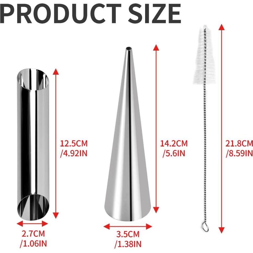 Molde de Cuerno de Crema Guowall 21 Piezas Acero Inoxidable