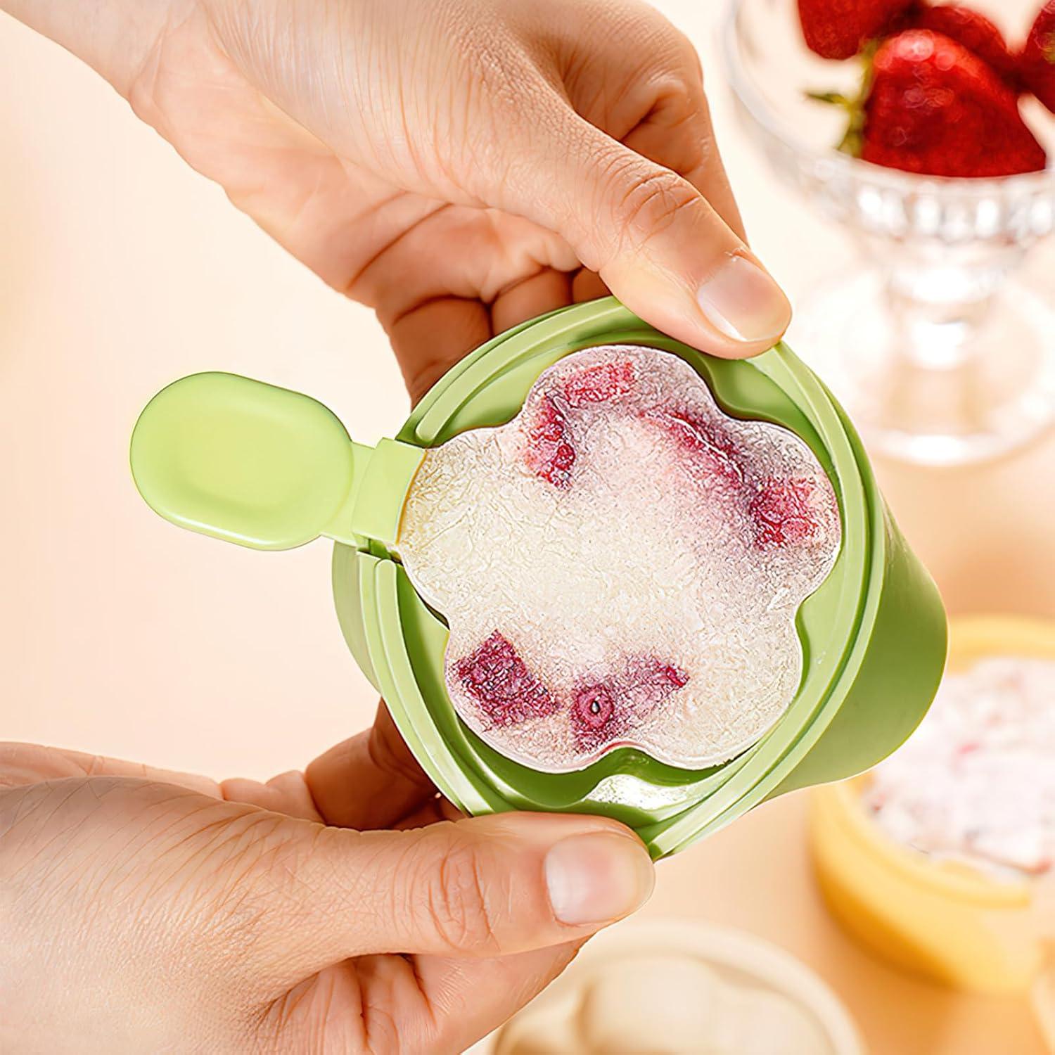 Molde de Helado de Silicona Boxkat Verde Doble Capa 6,1 cm