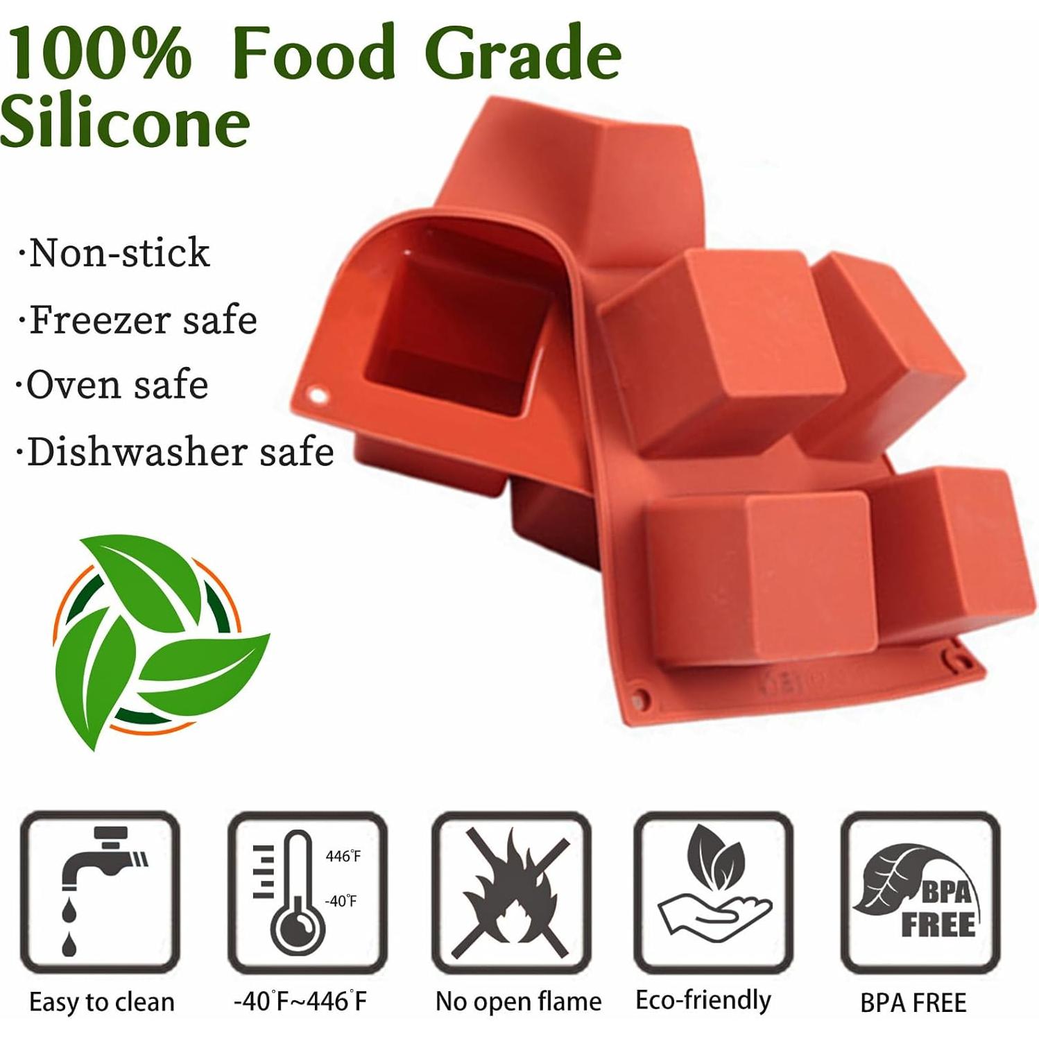 Molde de Silicona para Pastel JOERSH 8 Cavidades 5,08 cm