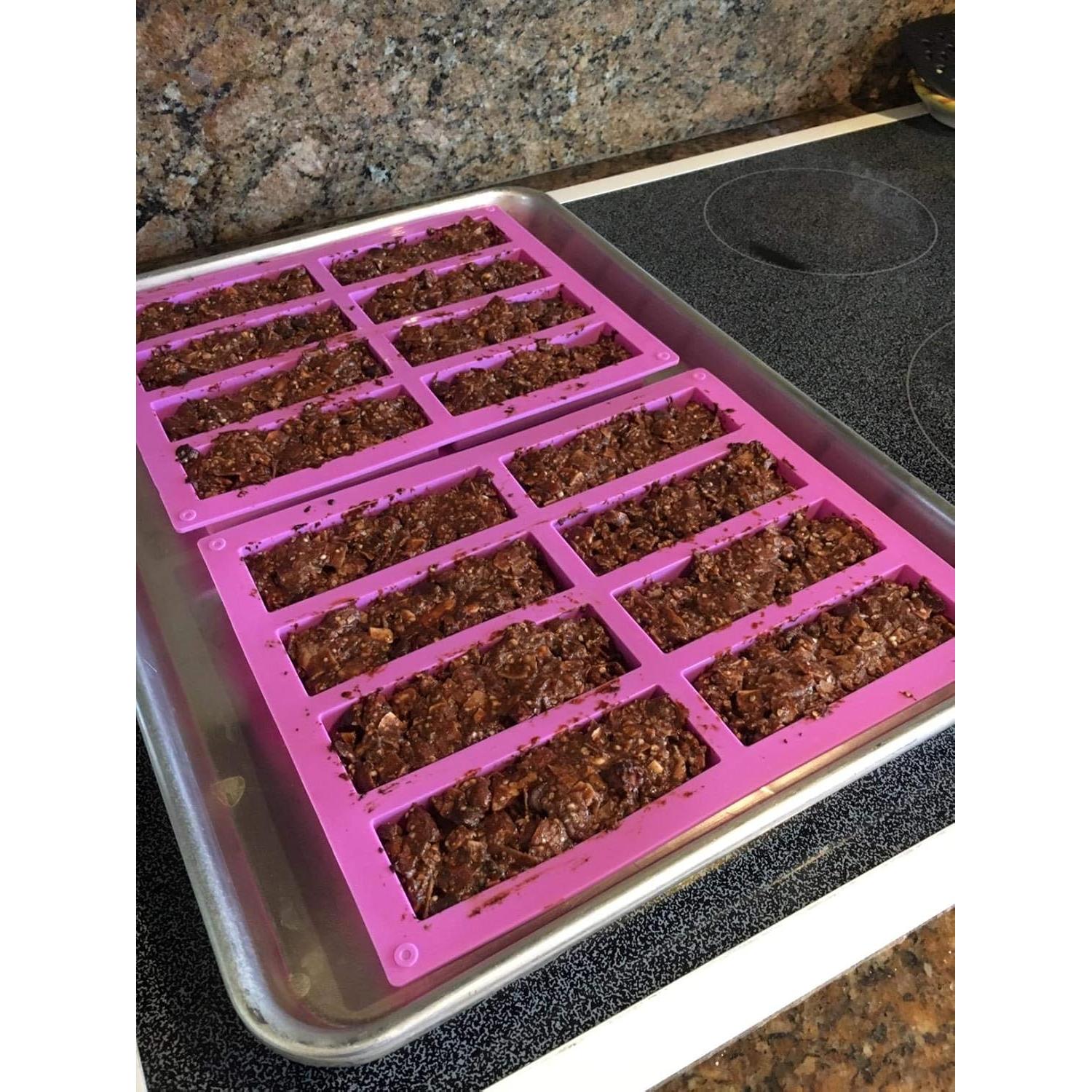 Molde de Silicona Palksky 2 Pcs 8 Cavidades para Barras