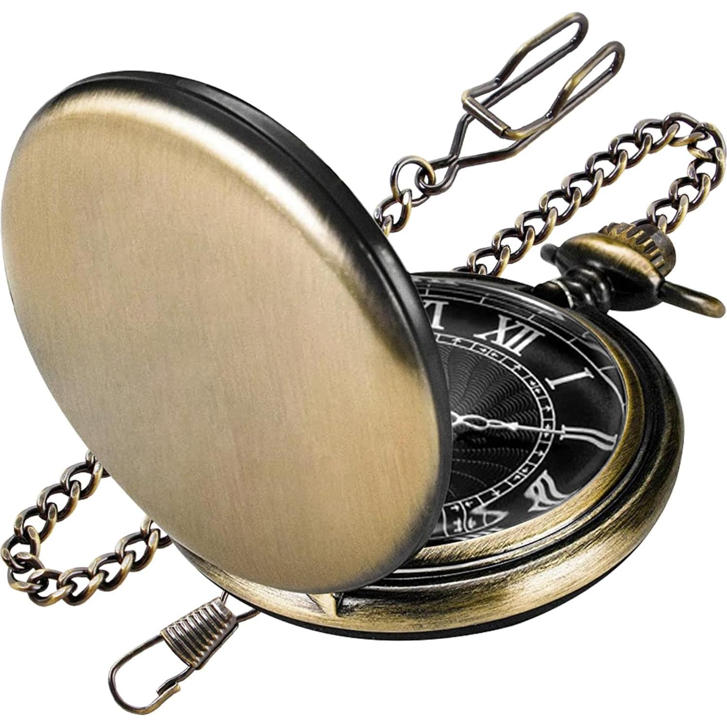 Reloj de bolsillo SwitchMe de cuarzo con cadena bronce