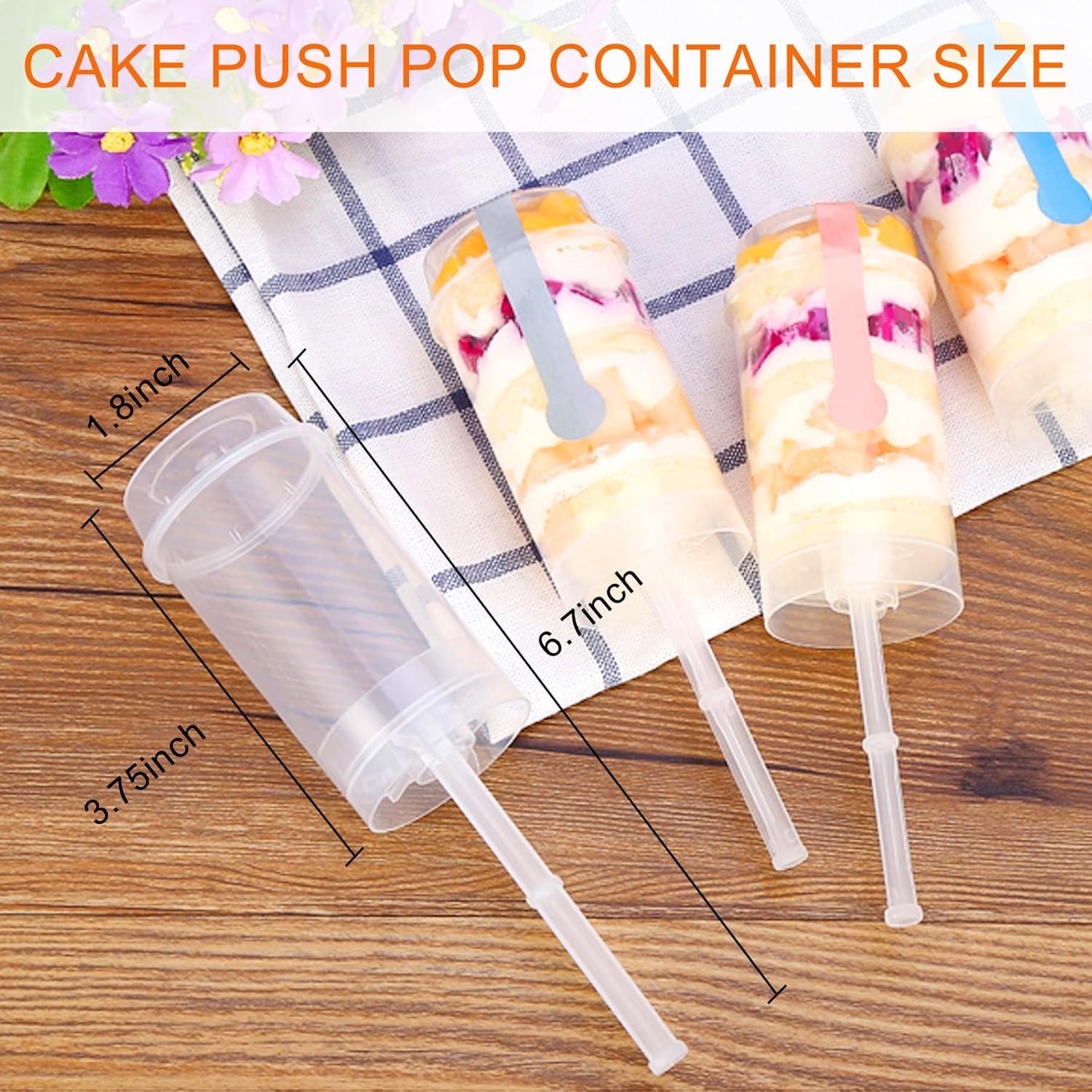 Paquete de 24 Contenedores Push Pop Csdtylh 88ml Reutilizables