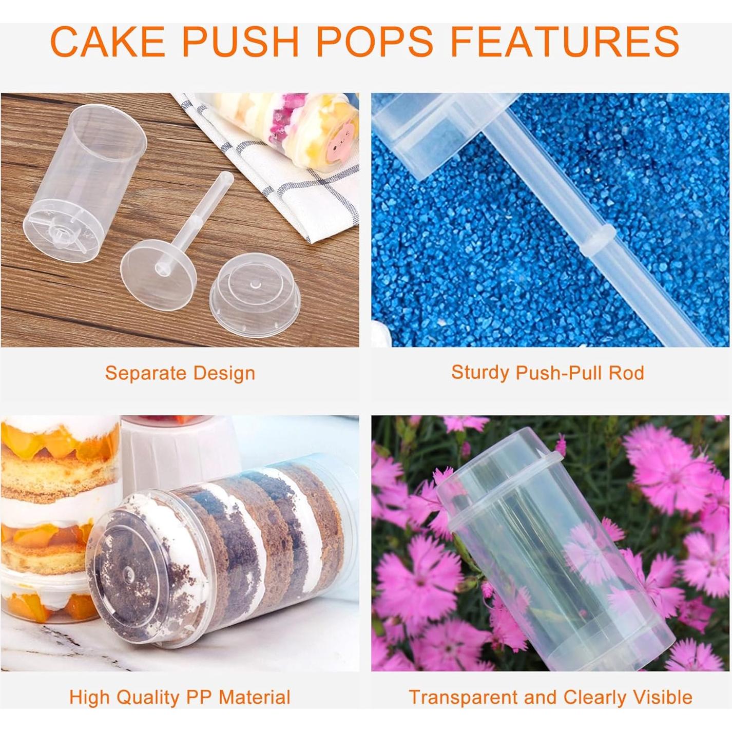 Paquete de 24 Contenedores Push Pop Csdtylh 88ml Reutilizables