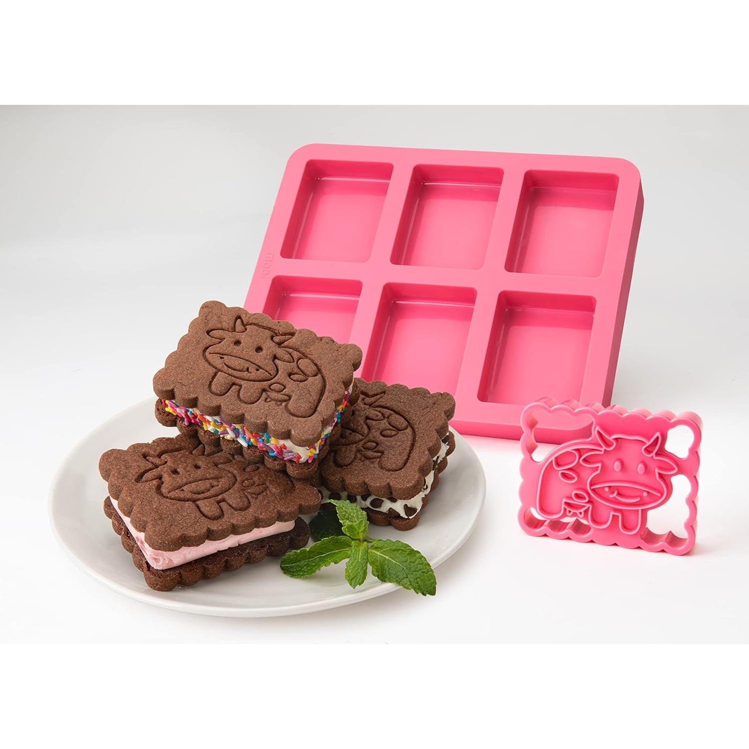 Molde de Silicona para Sándwich de Helado Mobi Vaca