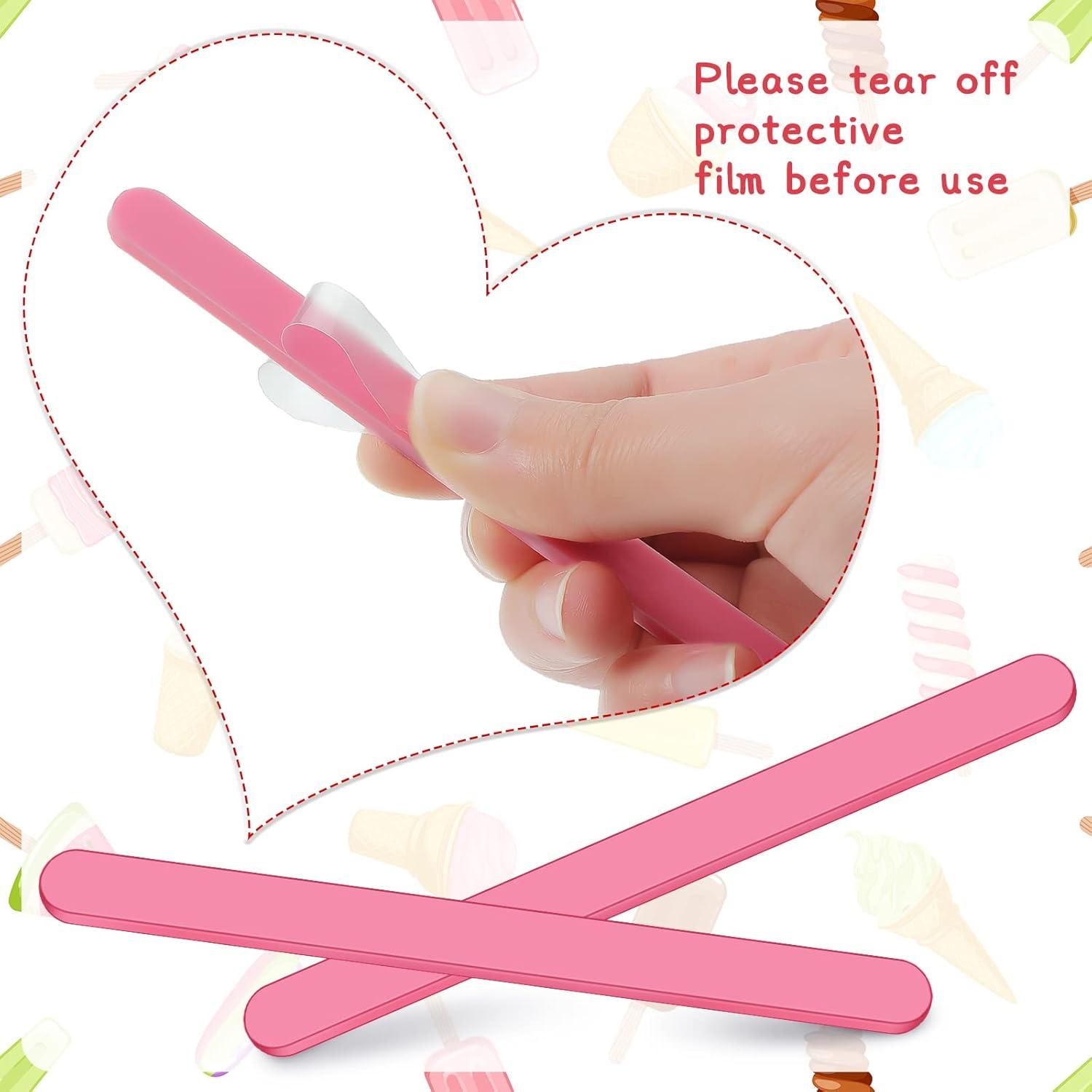 30 Palitos de Acrílico Rosa Reutilizables 11.7 cm Romooa