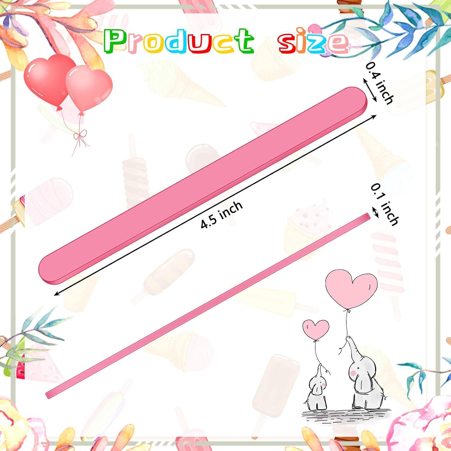 30 Palitos de Acrílico Rosa Reutilizables 11.7 cm Romooa