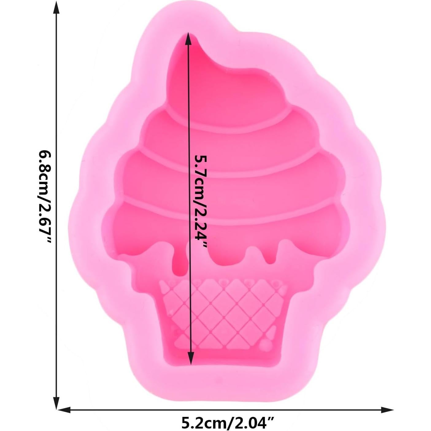 Molde de Silicona para Fondant Helado YIHUOMOLDS 8x7 cm