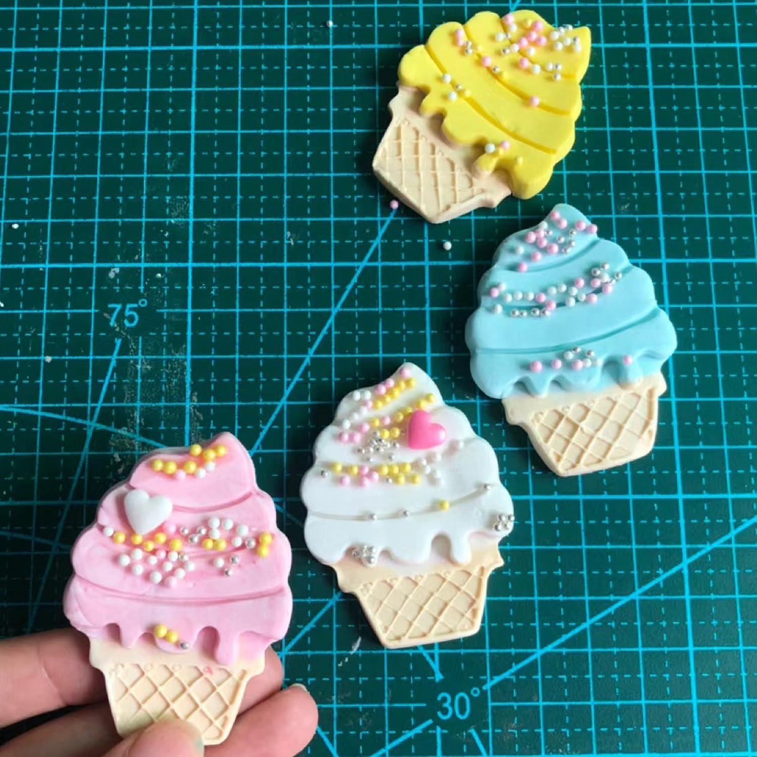 Molde de Silicona para Fondant Helado YIHUOMOLDS 8x7 cm