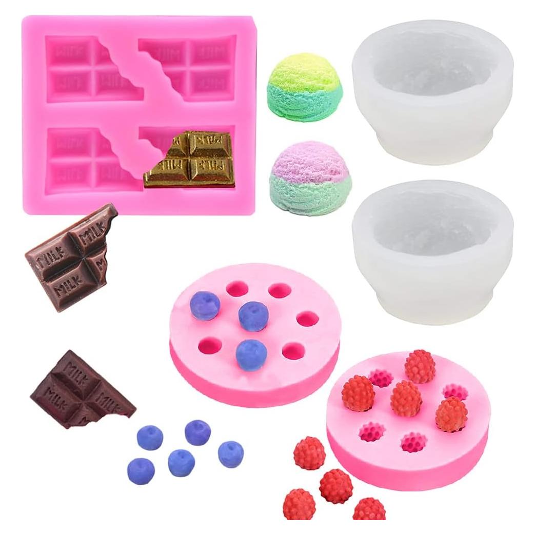 5 Moldes de Silicona para Velas FAURAPMNG Multicolor