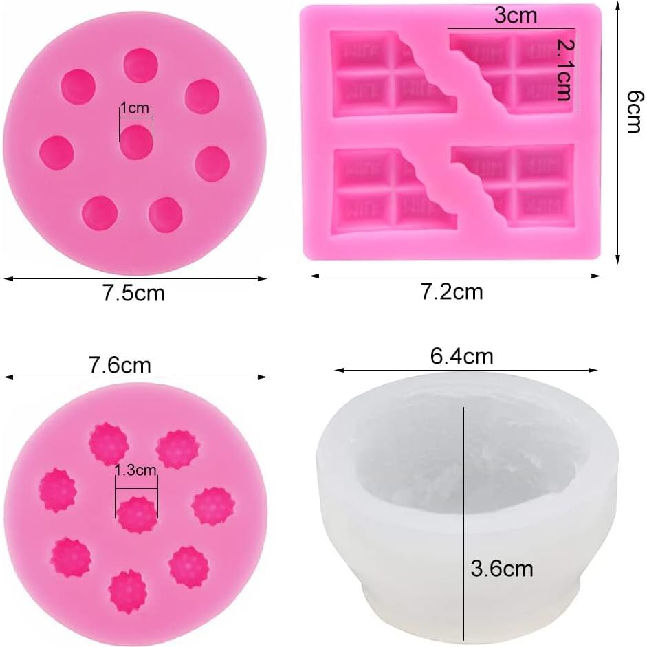 5 Moldes de Silicona para Velas FAURAPMNG Multicolor
