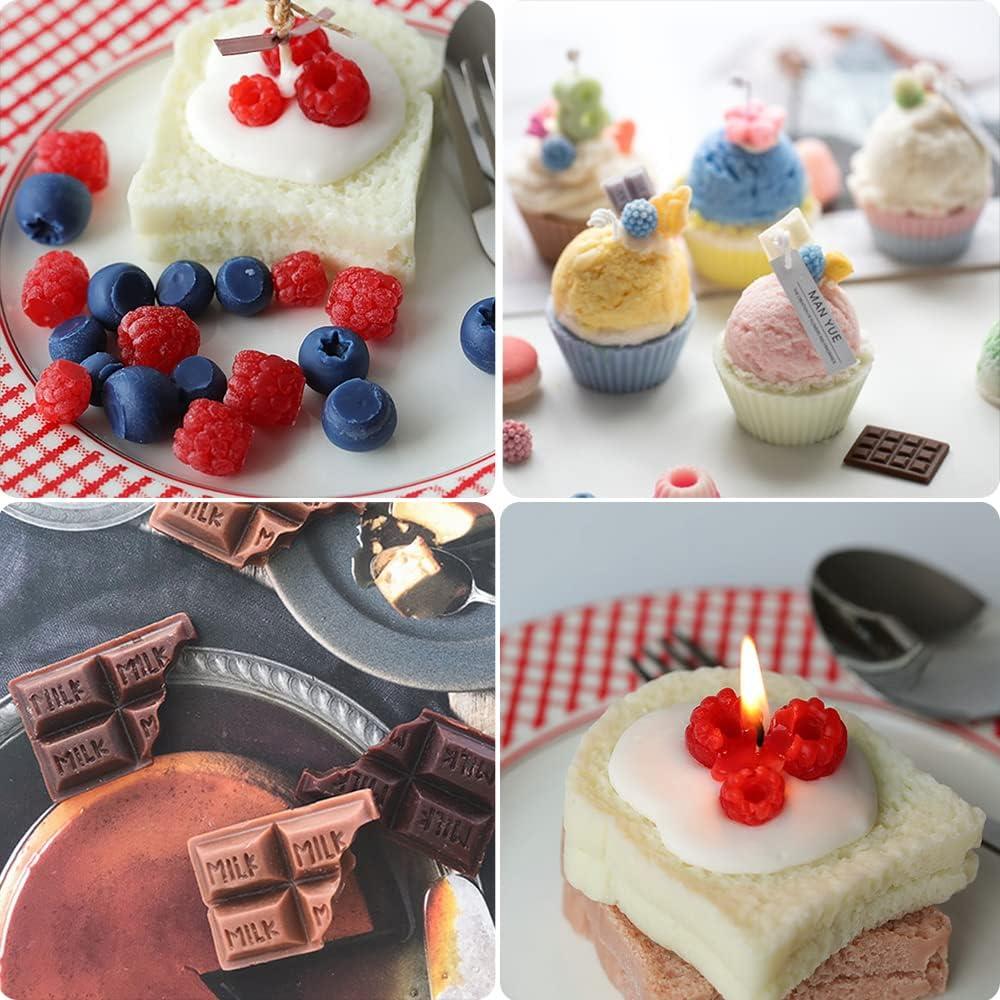 5 Moldes de Silicona para Velas FAURAPMNG Multicolor