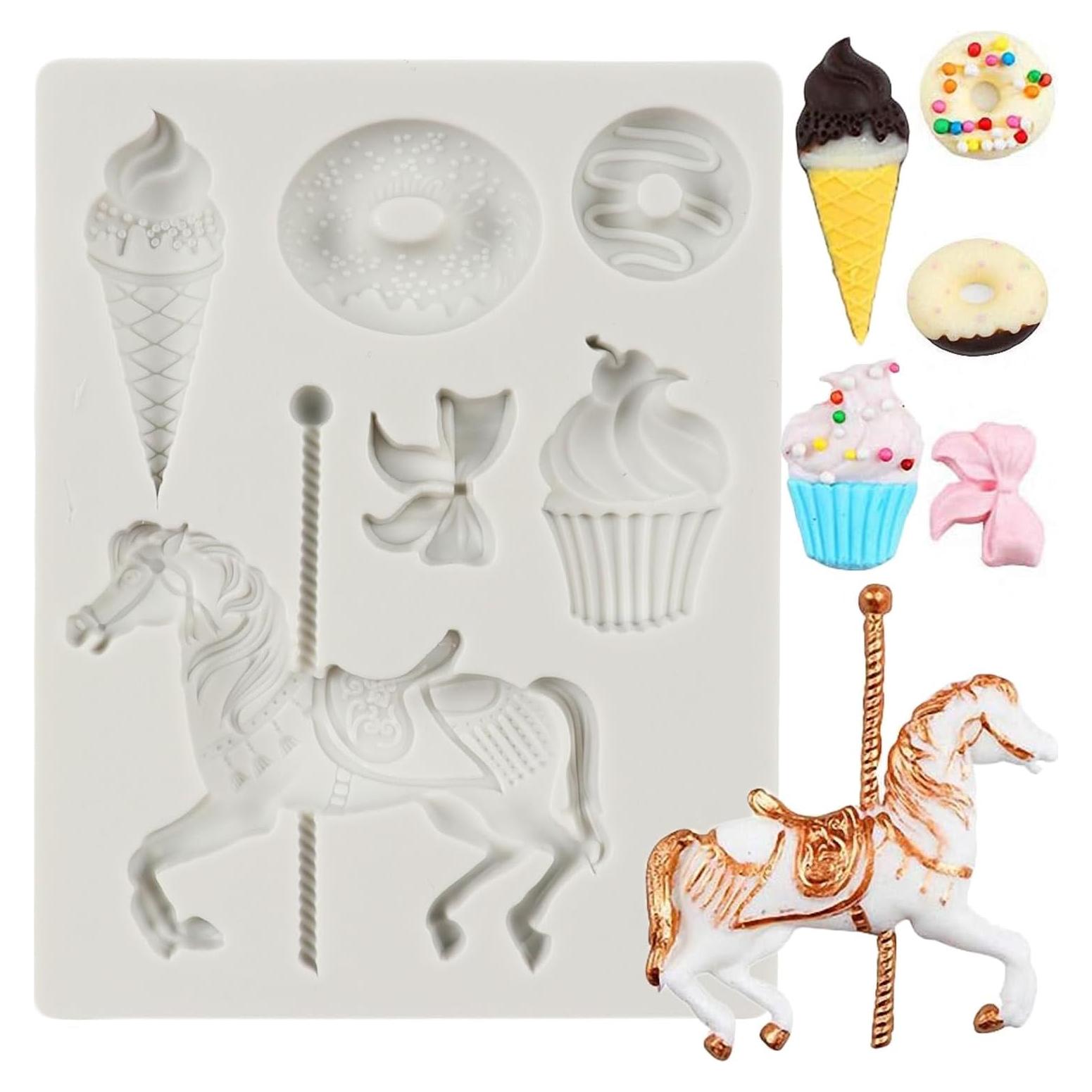 Molde de Silicona QDMOLDS Carrusel Helado 25x17cm