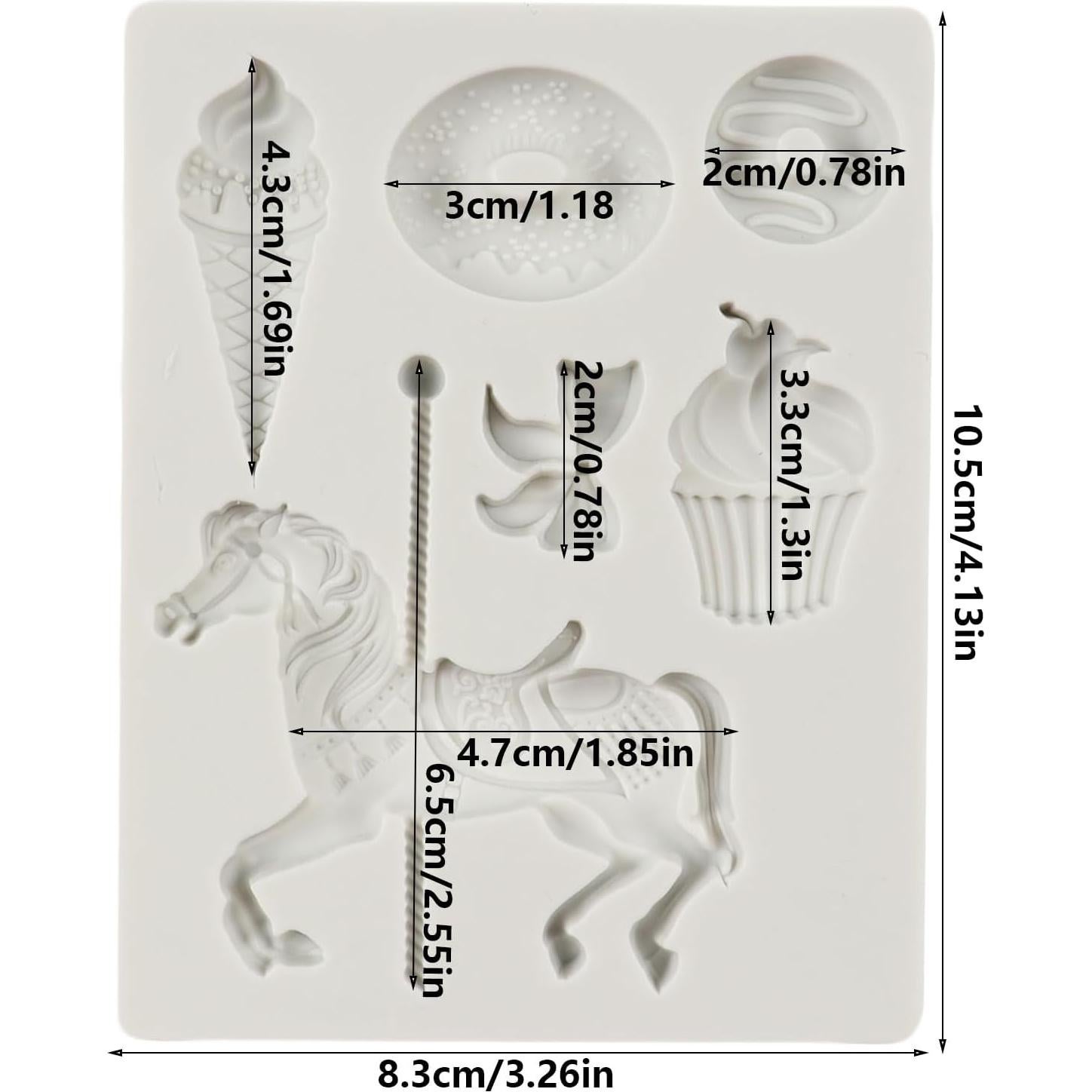 Molde de Silicona QDMOLDS Carrusel Helado 25x17cm