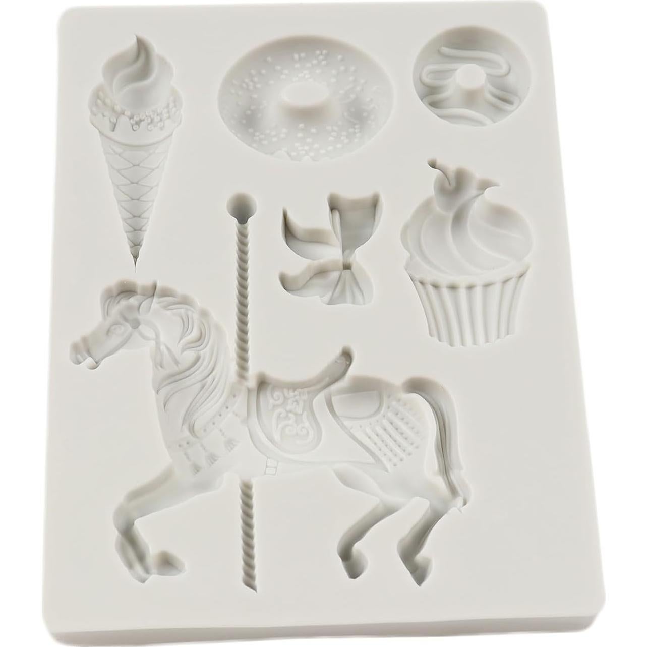 Molde de Silicona QDMOLDS Carrusel Helado 25x17cm