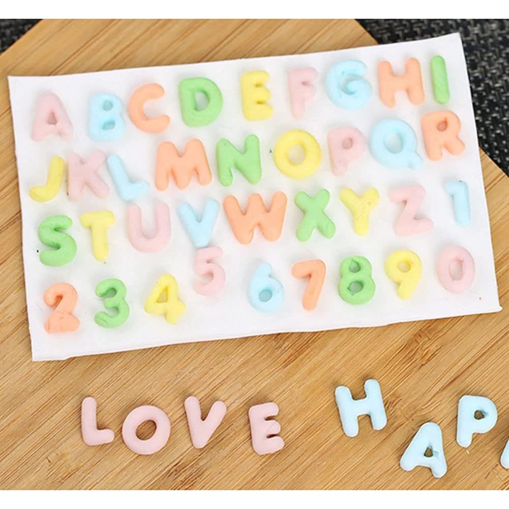 Moldes de Silicona Letras del Alfabeto Crystalyhj 10,67x6,35cm