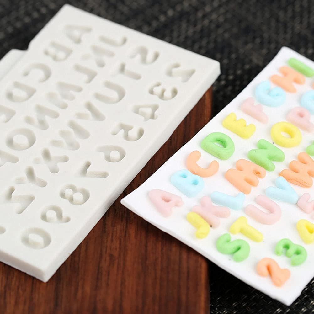 Moldes de Silicona Letras del Alfabeto Crystalyhj 10,67x6,35cm