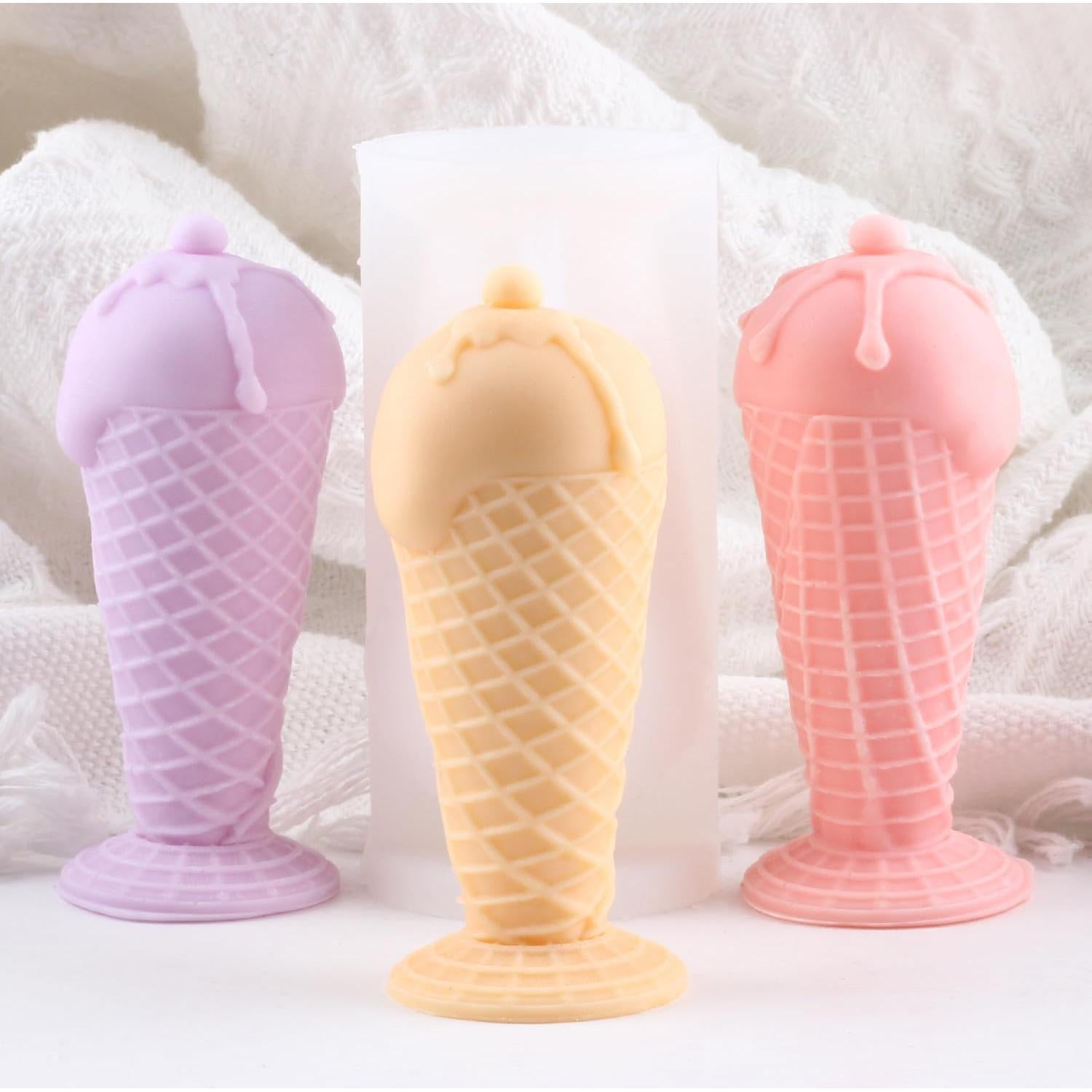 Molde de Silicona para Vela de Helado XIAOSHUI 9x7 cm