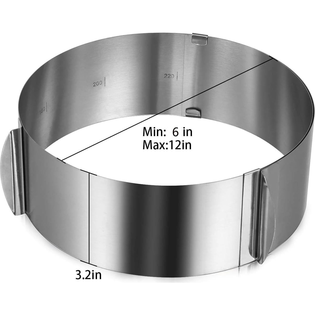 Molde Ajustable para Torta de Acero Inoxidable 30,48 cm