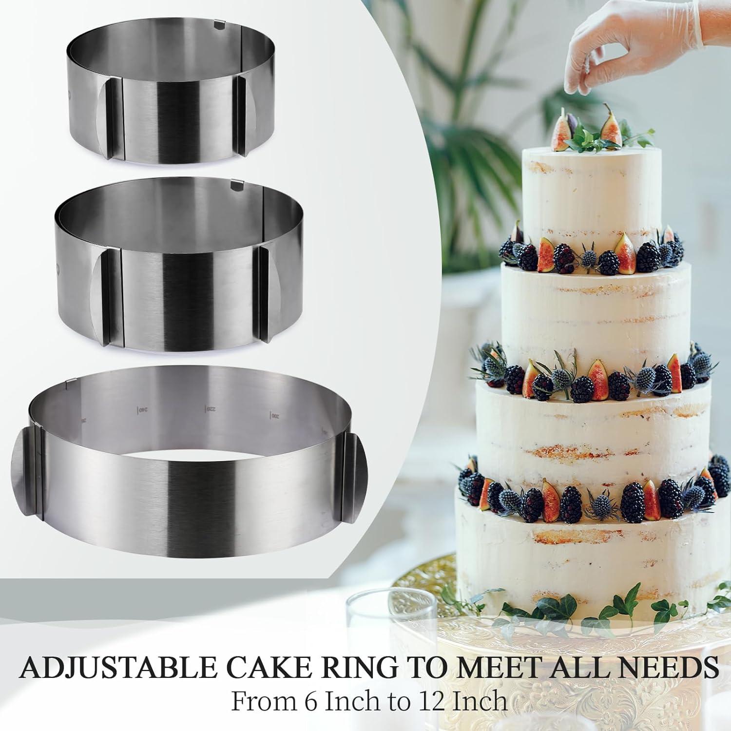 Molde Ajustable para Torta de Acero Inoxidable 30,48 cm