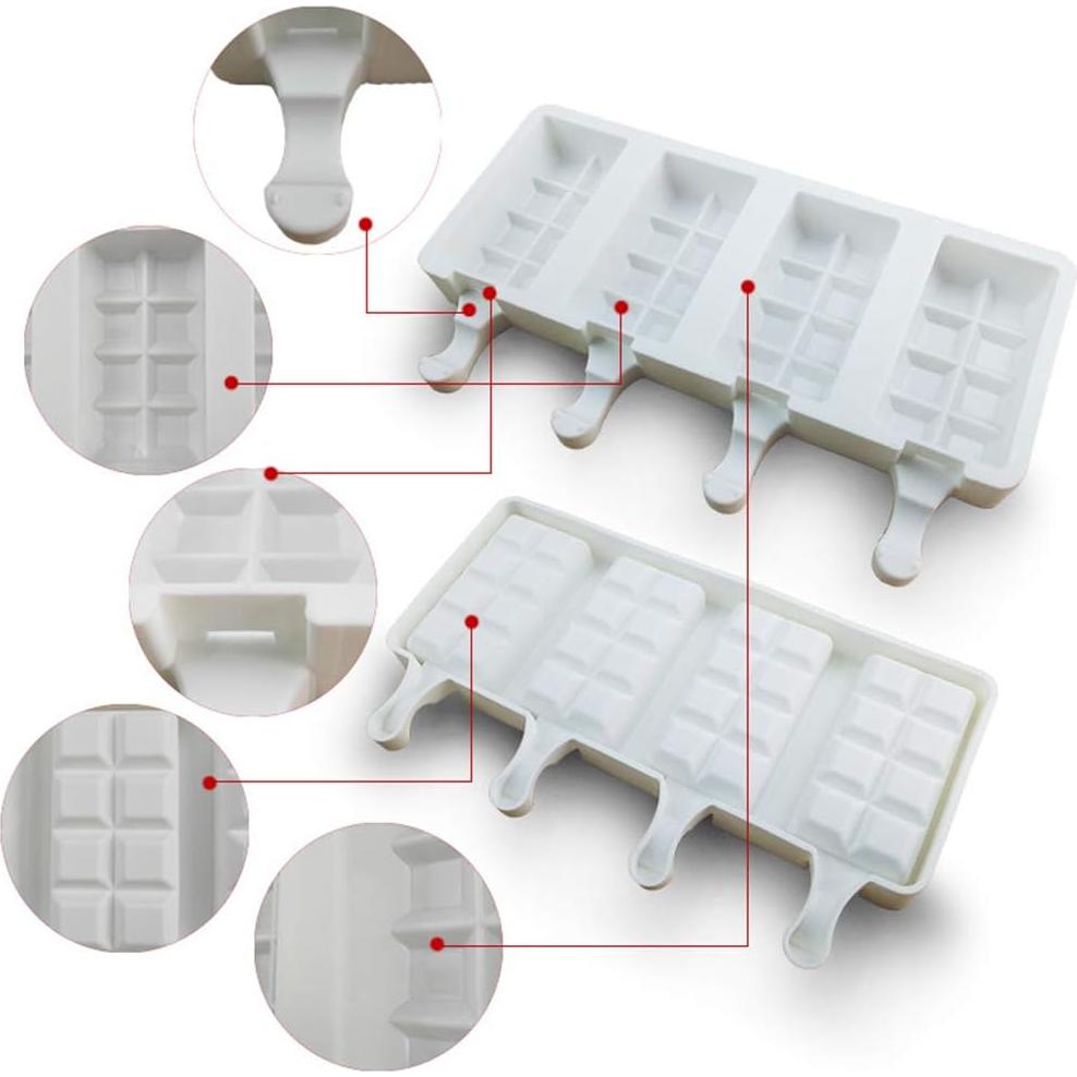 Molde de Silicona para Hielo y Pasteles Meiliyizu 26x14.5 cm