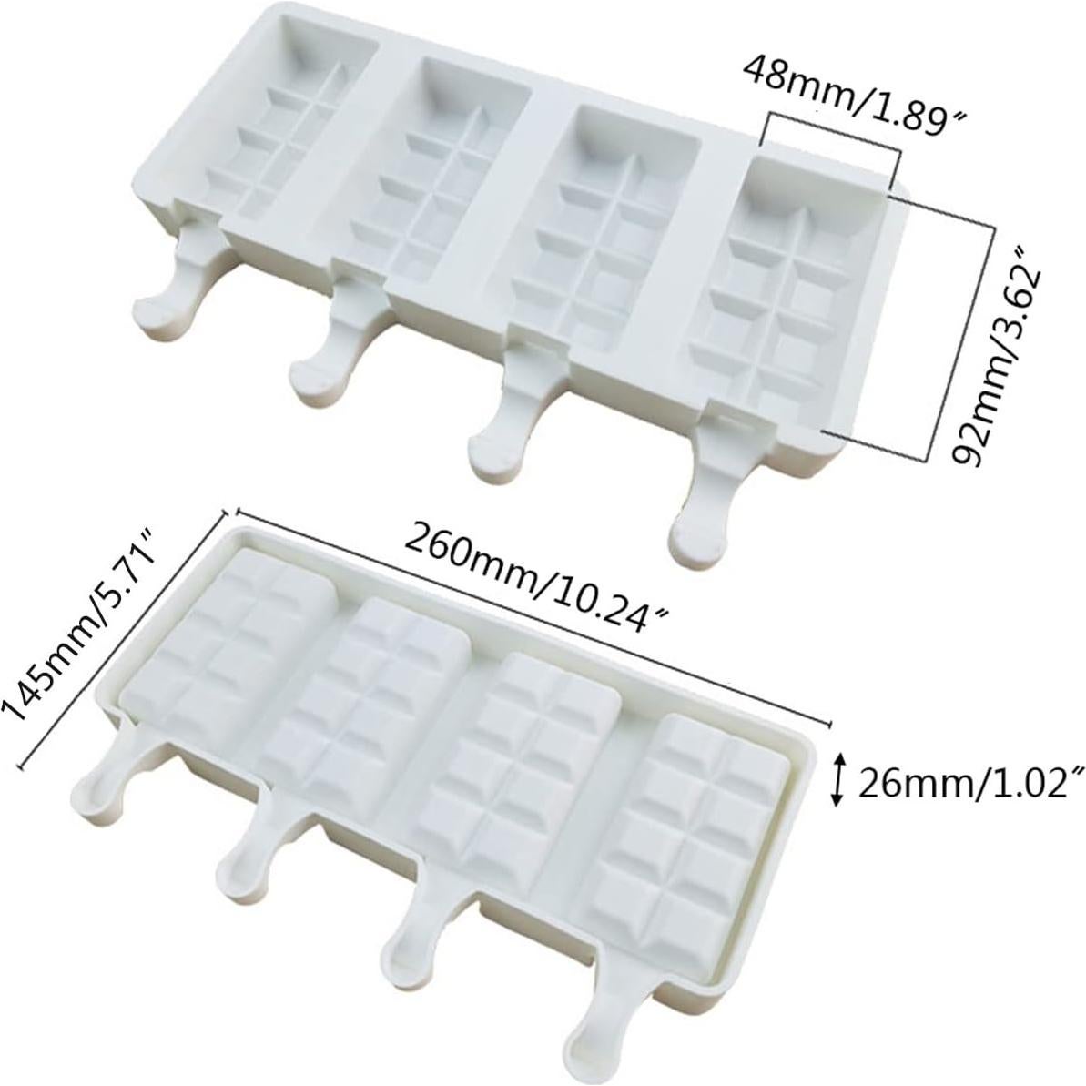 Molde de Silicona para Hielo y Pasteles Meiliyizu 26x14.5 cm