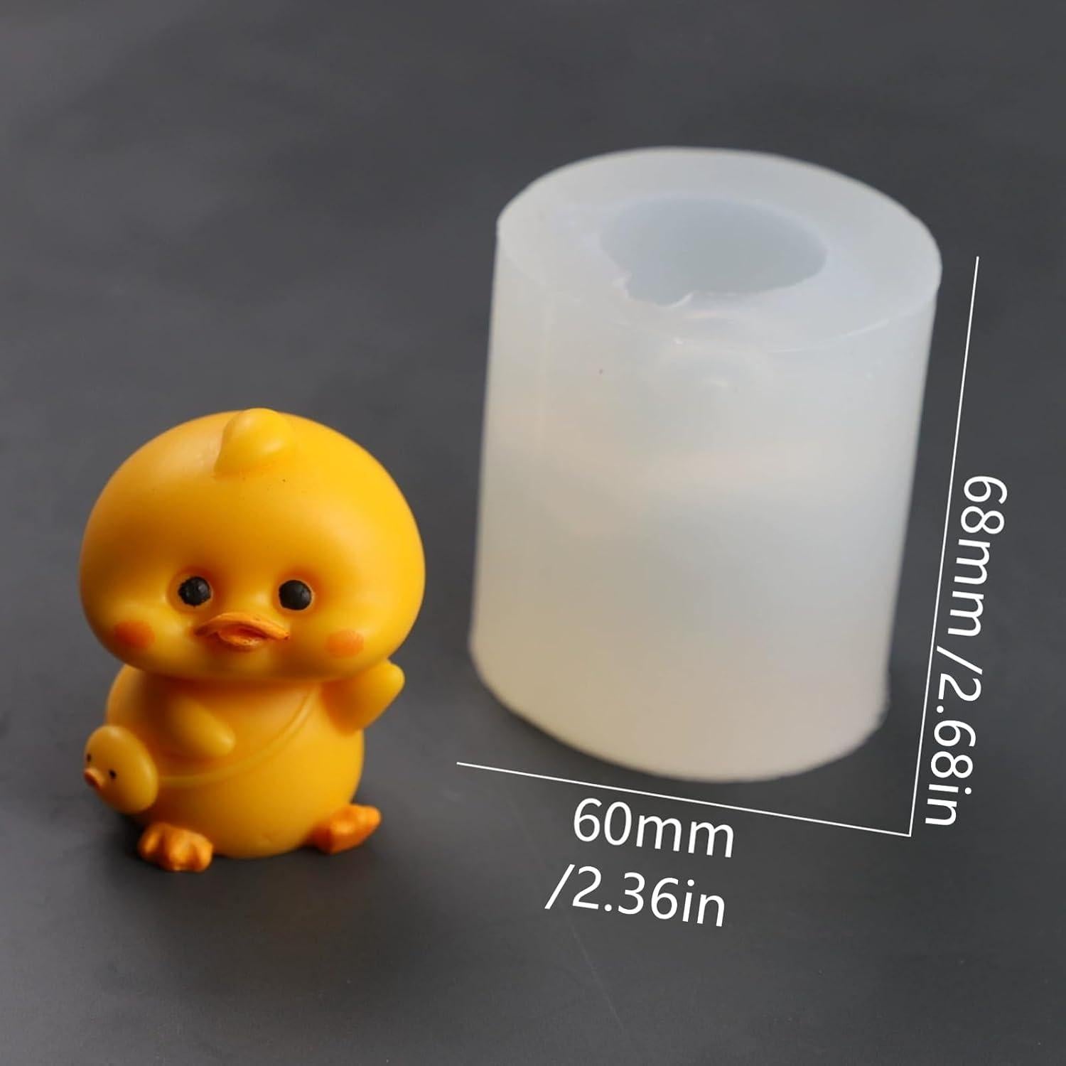 Molde de Silicona 3D Pato Cbhoktyue para Cupcakes y Postres