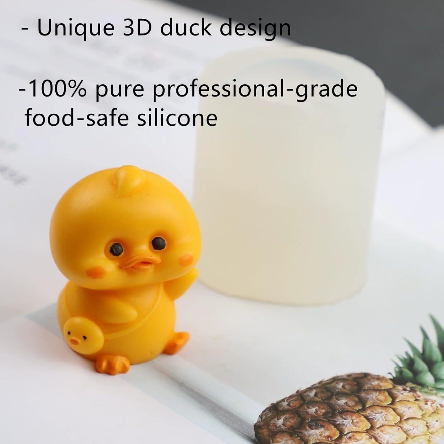 Molde de Silicona 3D Pato Cbhoktyue para Cupcakes y Postres