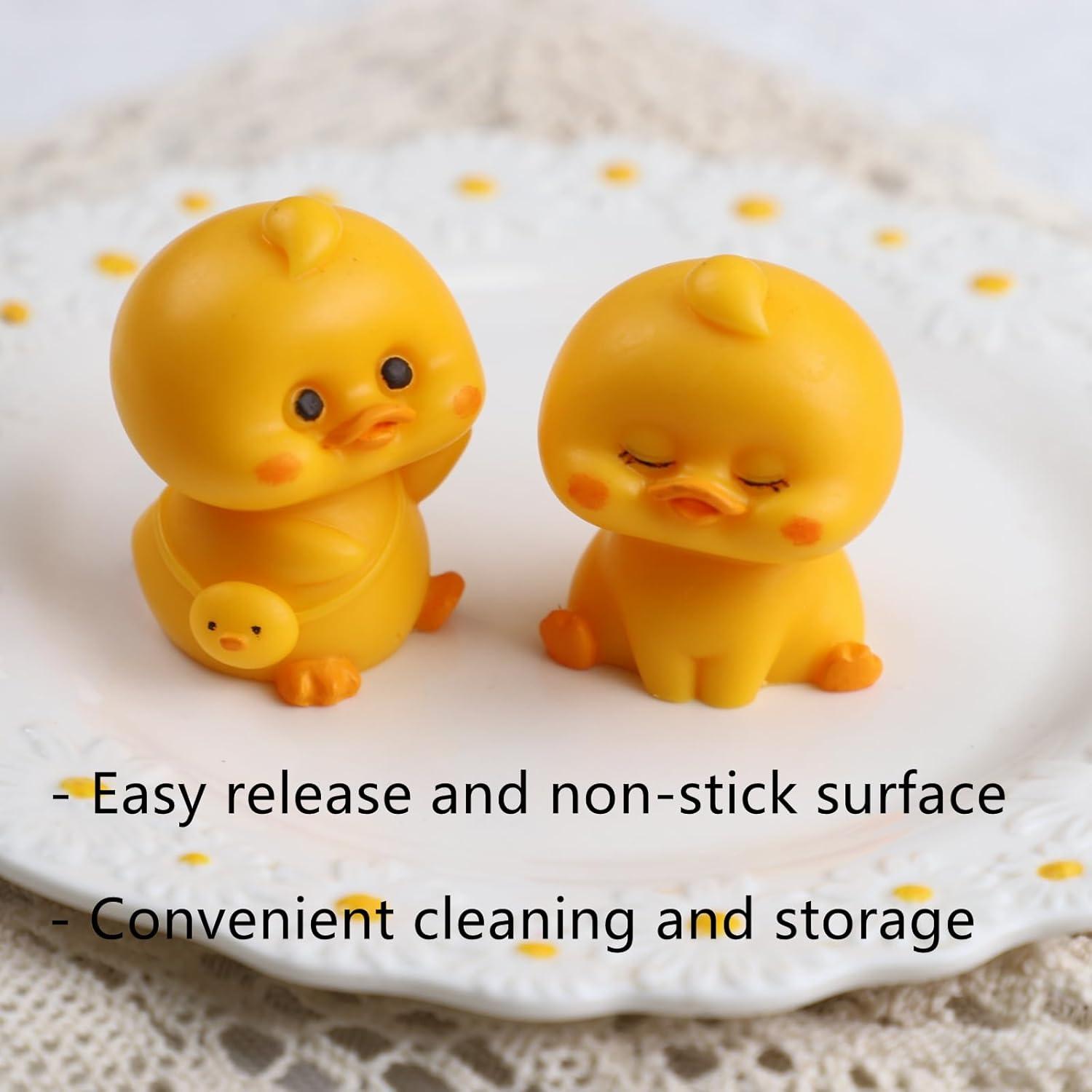 Molde de Silicona 3D Pato Cbhoktyue para Cupcakes y Postres