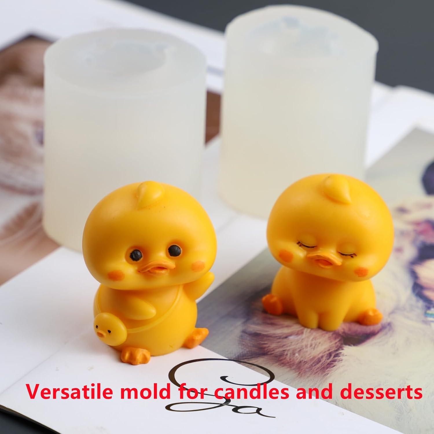 Molde de Silicona 3D Pato Cbhoktyue para Cupcakes y Postres