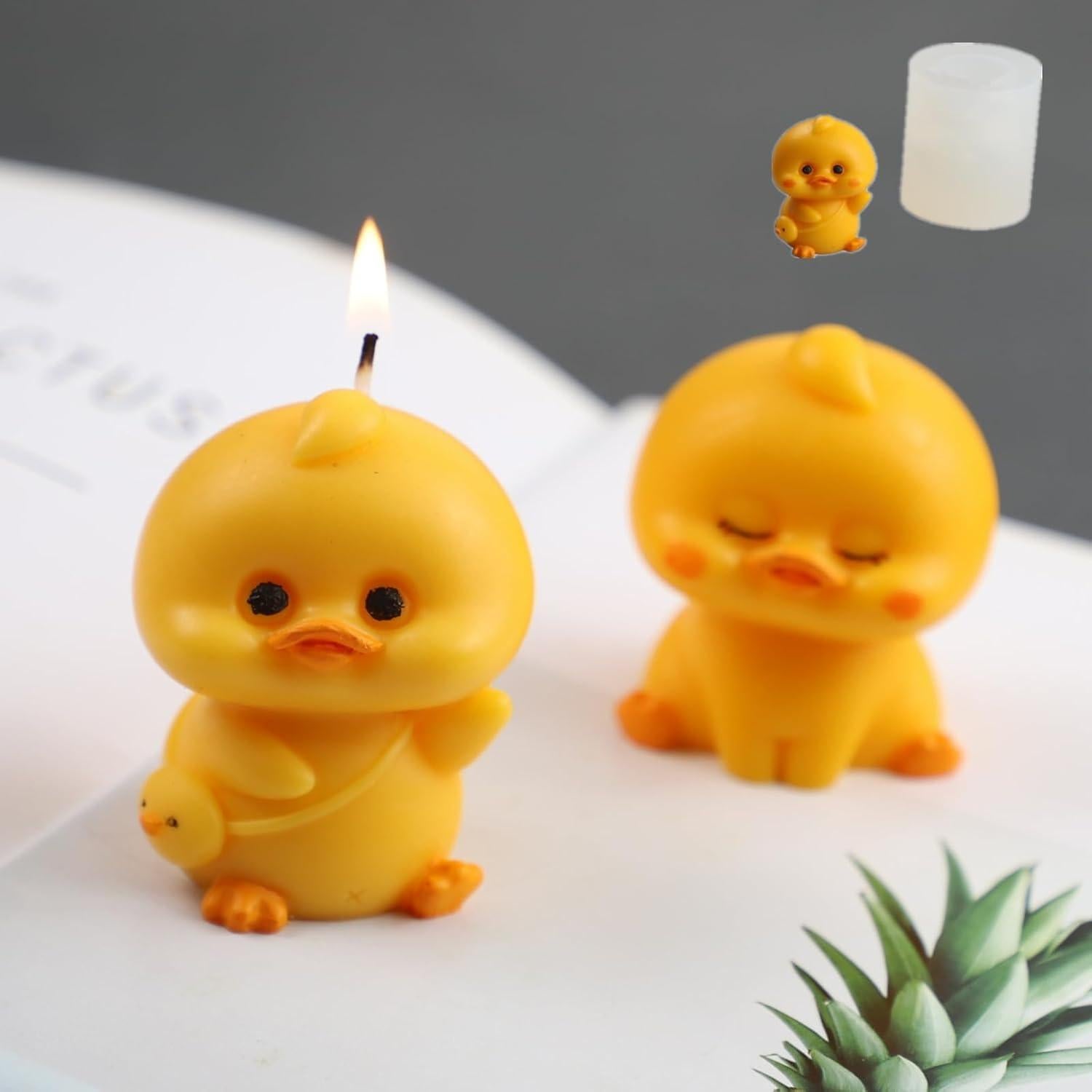 Molde de Silicona 3D Pato Cbhoktyue para Cupcakes y Postres