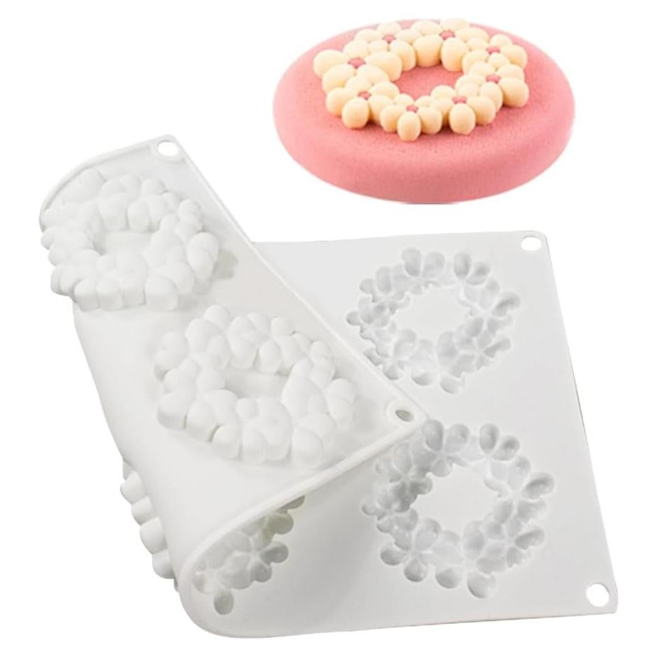 Molde de Silicona 3D Flor 6 Cavidades Mostsom 30x17.8 cm