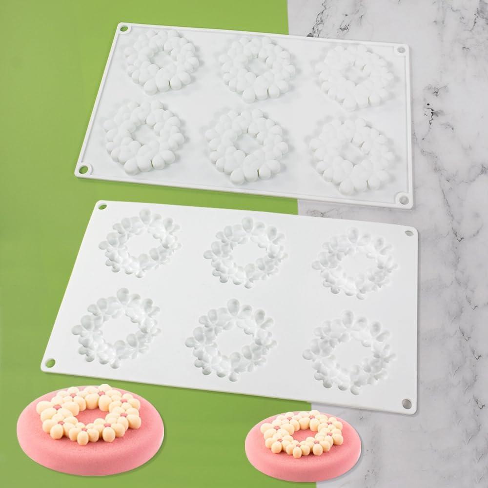 Molde de Silicona 3D Flor 6 Cavidades Mostsom 30x17.8 cm