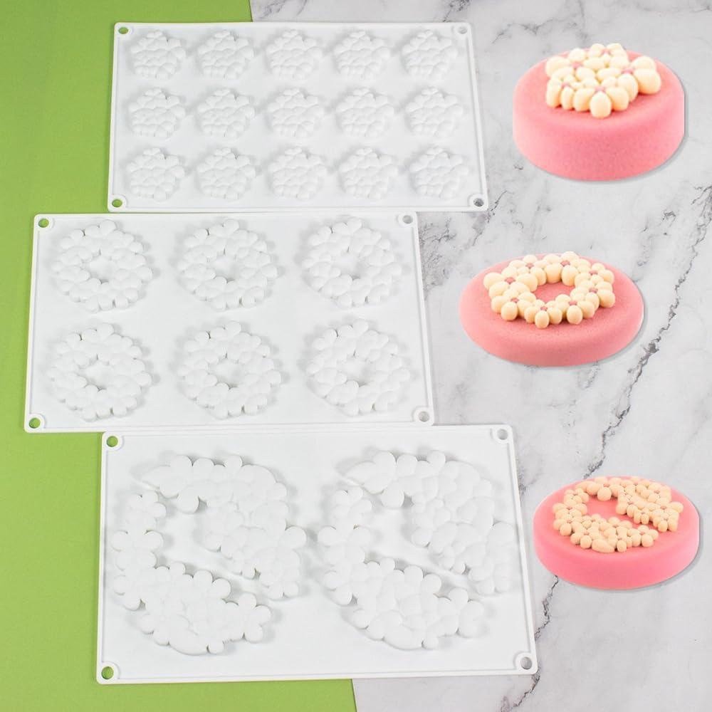 Molde de Silicona 3D Flor 6 Cavidades Mostsom 30x17.8 cm