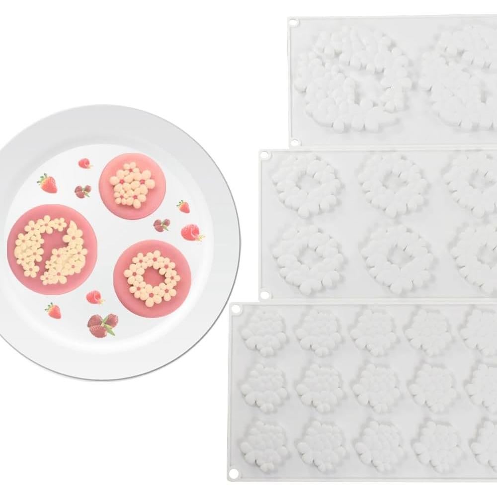 Molde de Silicona 3D Flor 6 Cavidades Mostsom 30x17.8 cm