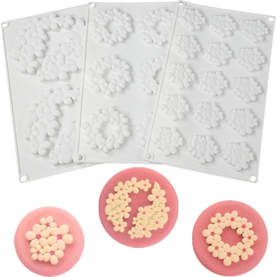Molde de Silicona 3D Flor 6 Cavidades Mostsom 30x17.8 cm