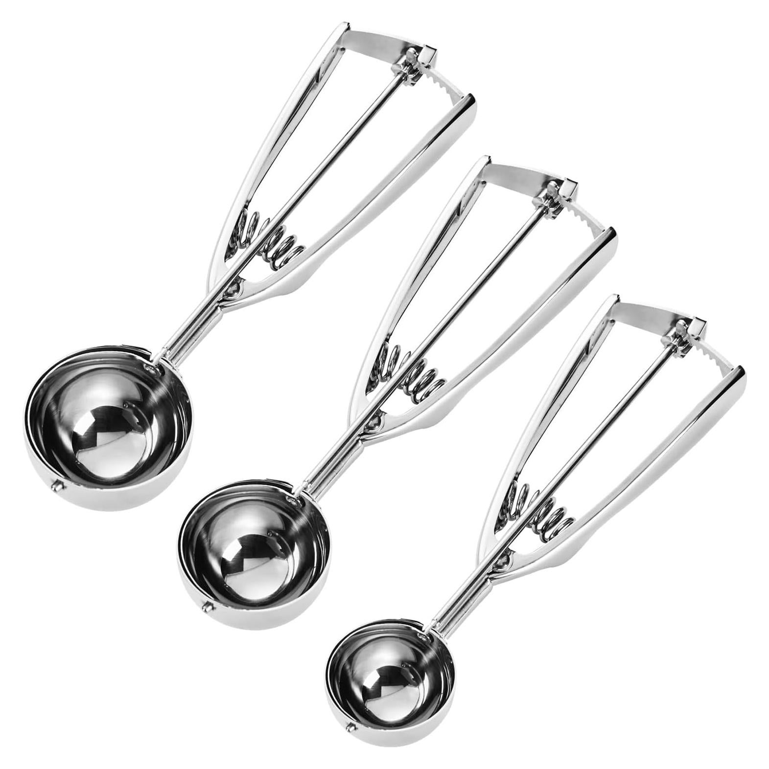 Juego de cucharas para galletas JUNADAEL 3 tamaños acero inoxidable