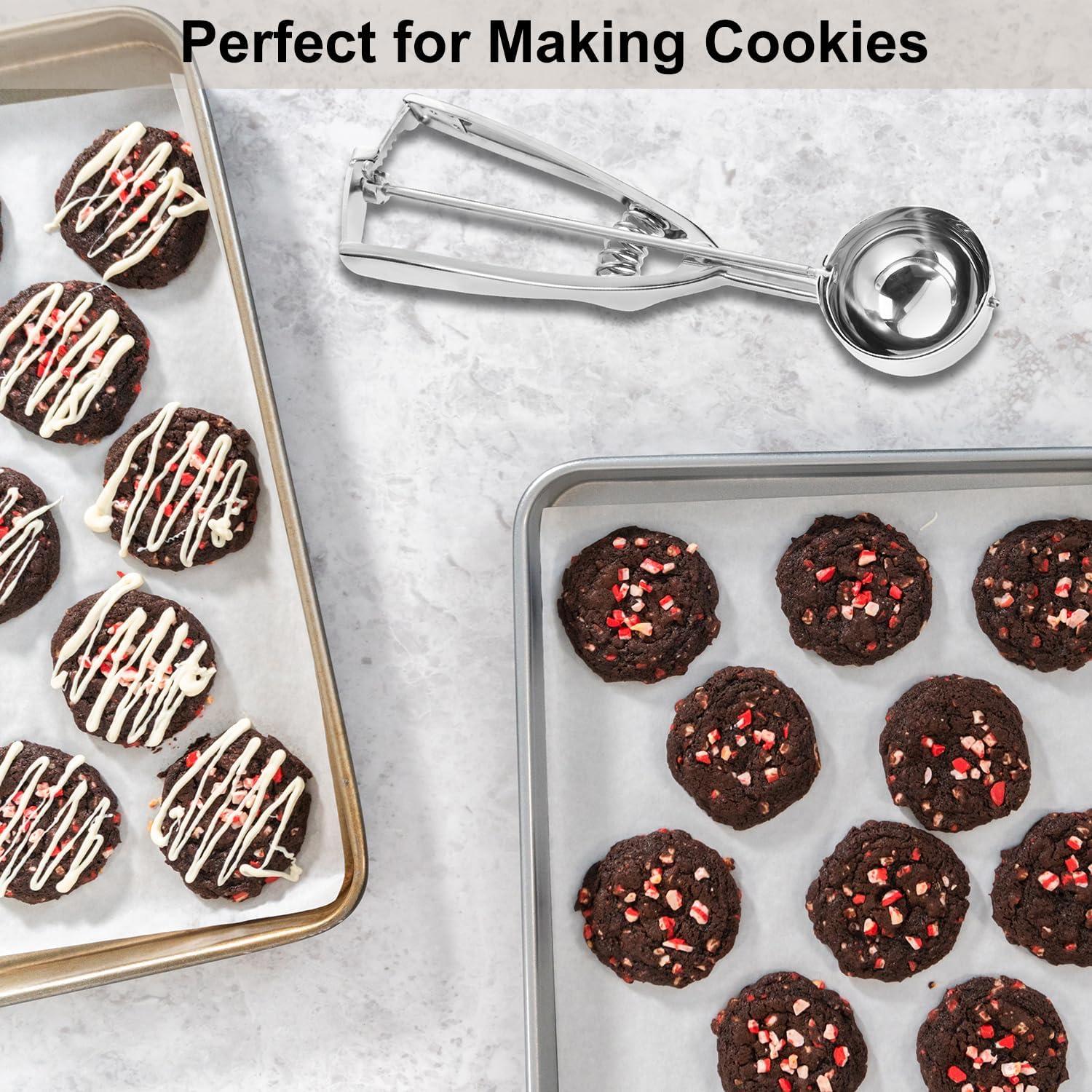 Juego de cucharas para galletas JUNADAEL 3 tamaños acero inoxidable