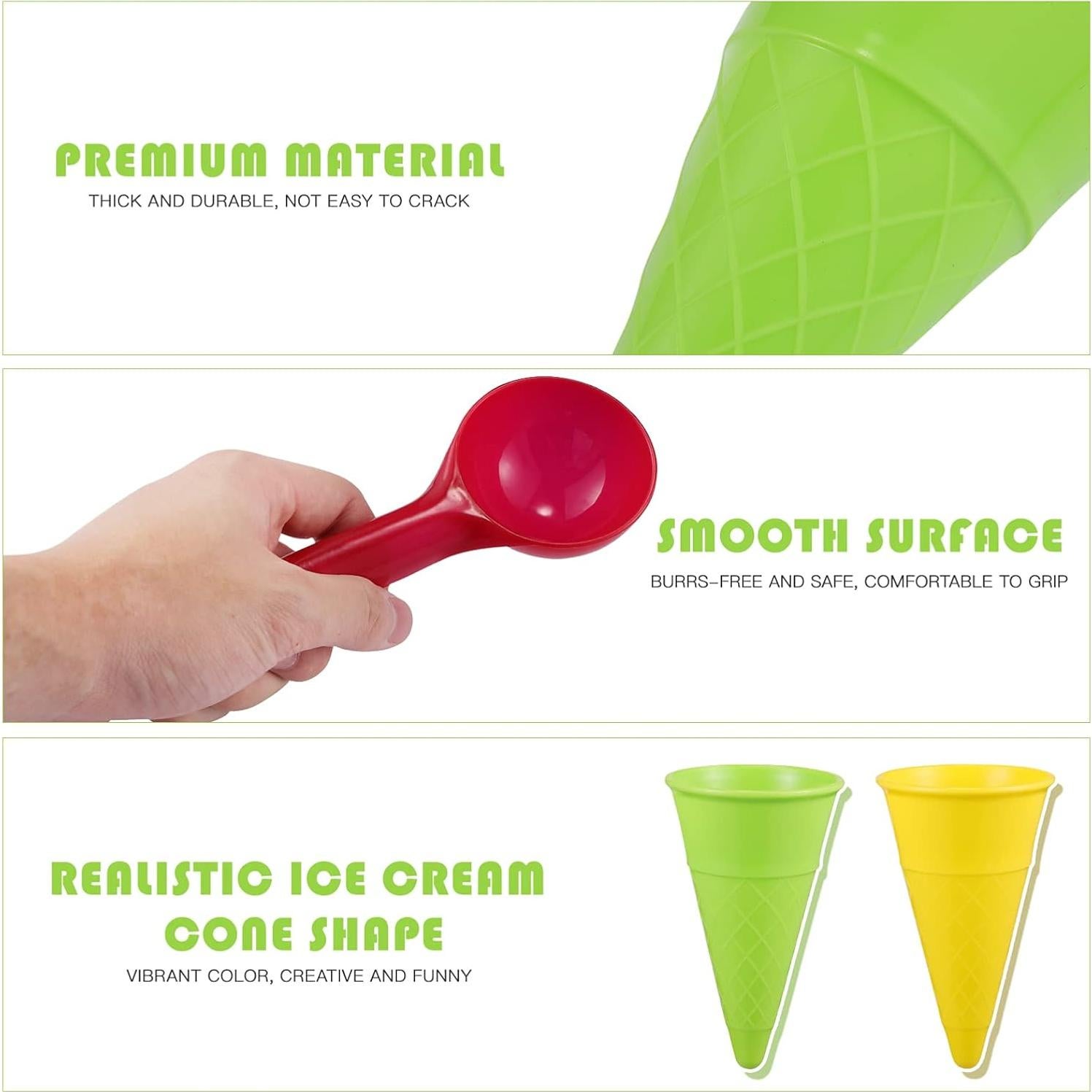 Set de Juguetes de Playa Toddmomy 10 Piezas Conos de Helado