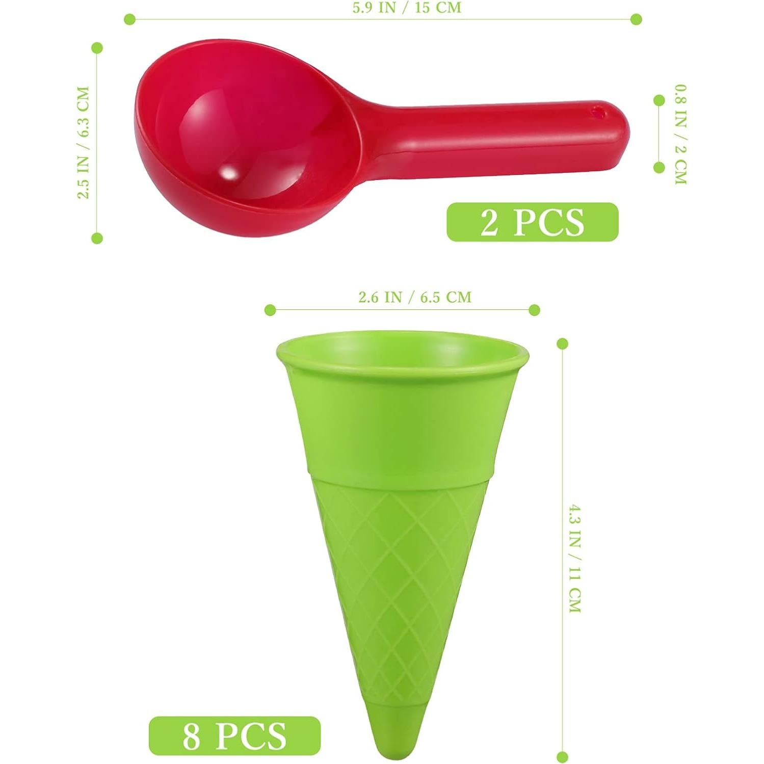 Conjunto de Juguetes de Playa TOYANDONA 10 Piezas Conos de Helado