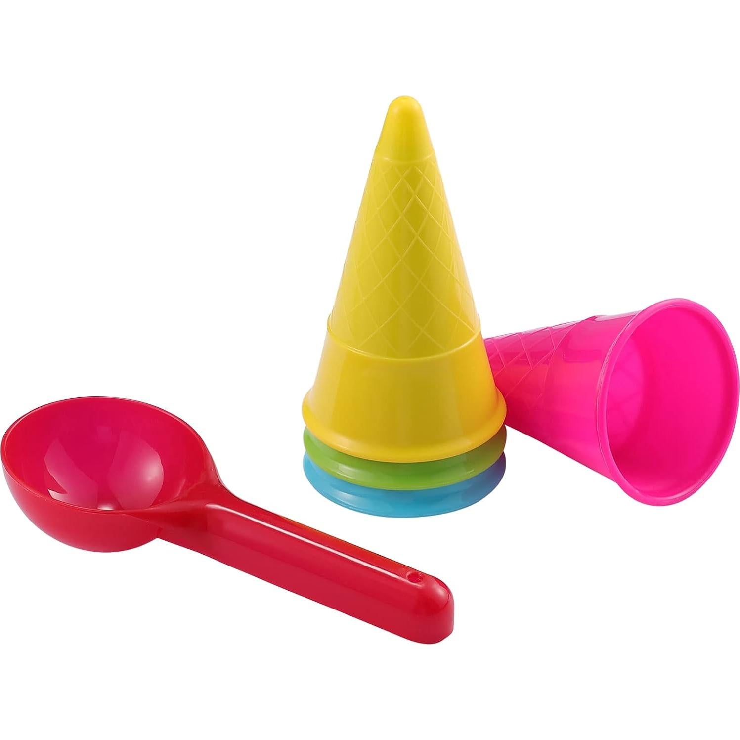 Conjunto de Juguetes de Playa TOYANDONA 10 Piezas Conos de Helado