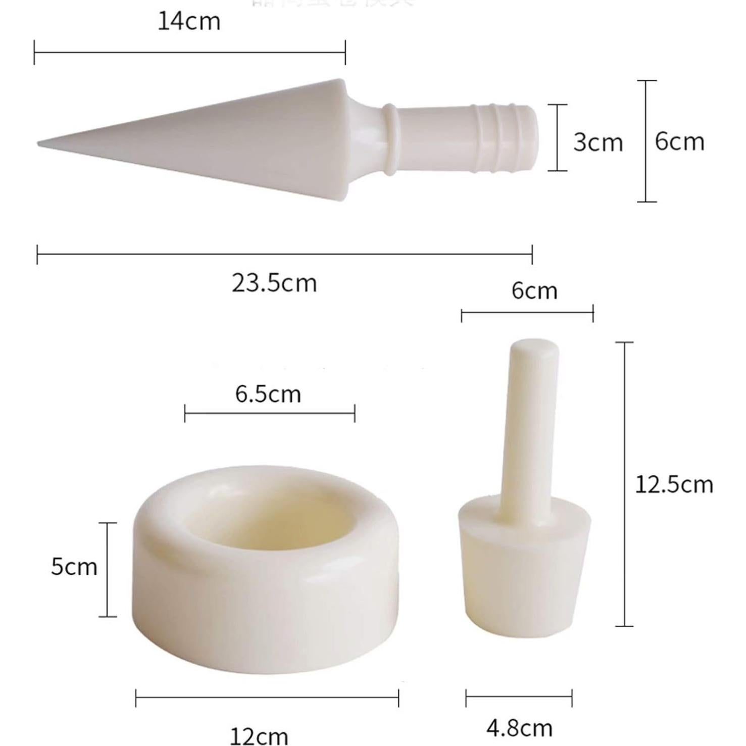 Kit de Moldes de Cono de Waffle ASkinds 3 Piezas PVC