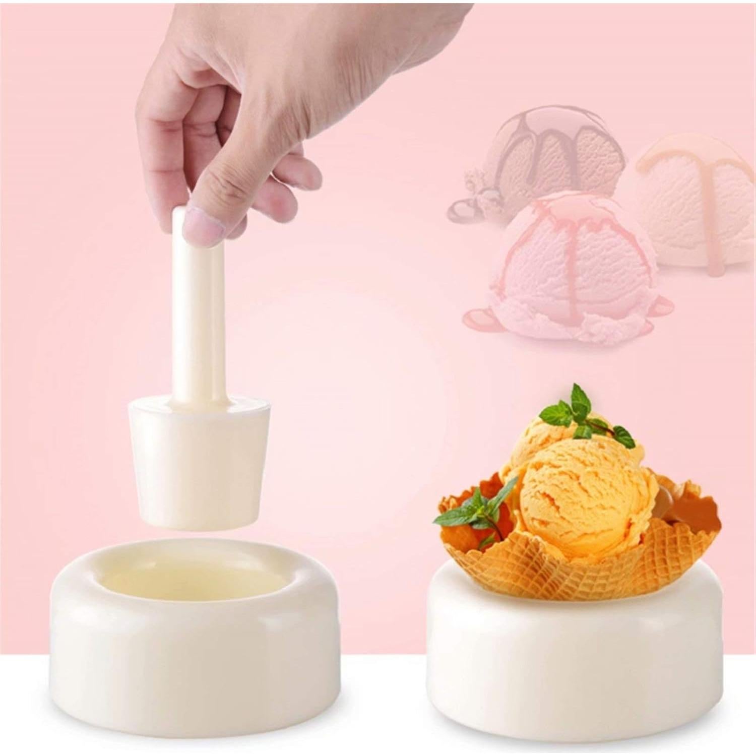 Kit de Moldes de Cono de Waffle ASkinds 3 Piezas PVC