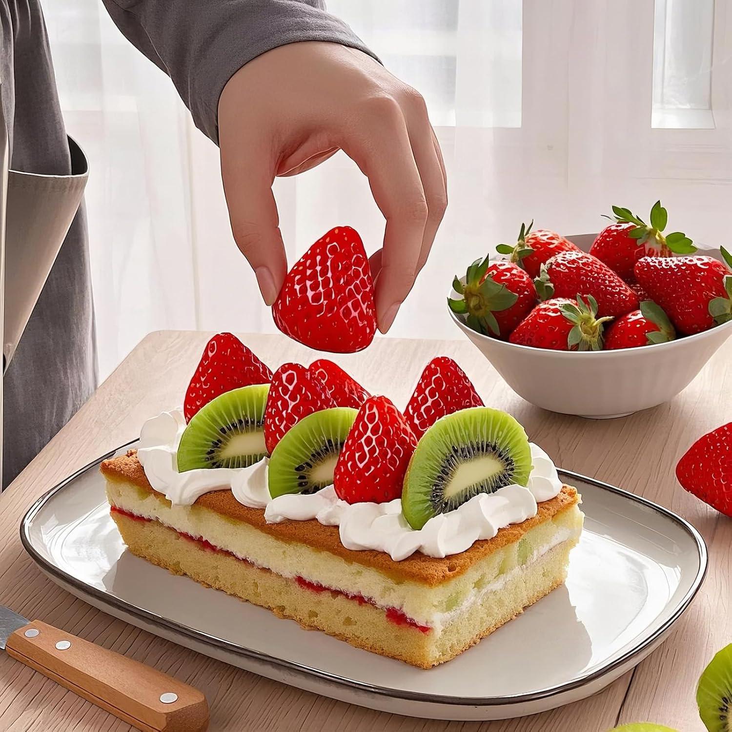 Molde de Silicona Fresa 4 Cavidades FdcLixuvol 12x10x3.5 cm