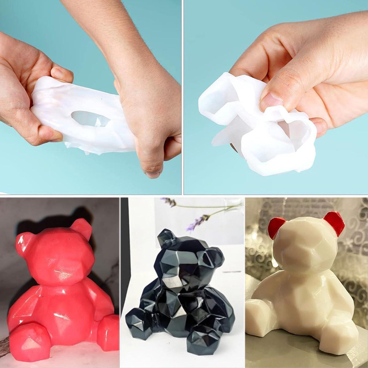 Paquete de 3 Moldes de Silicona Oso KuuGuu 70x65mm