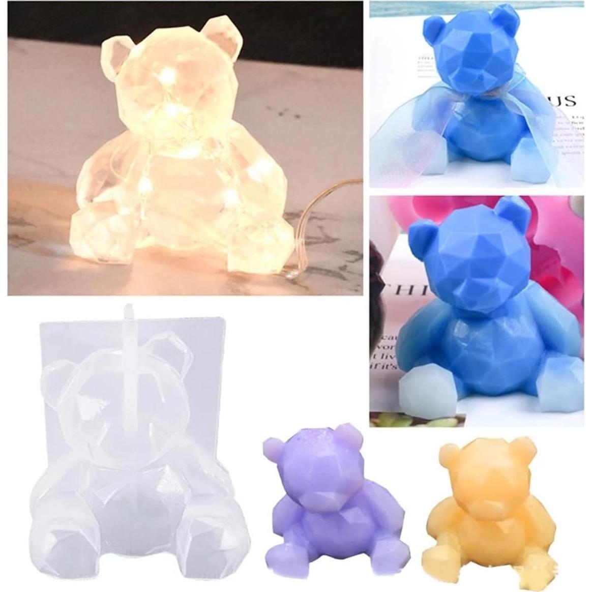 Paquete de 3 Moldes de Silicona Oso KuuGuu 70x65mm