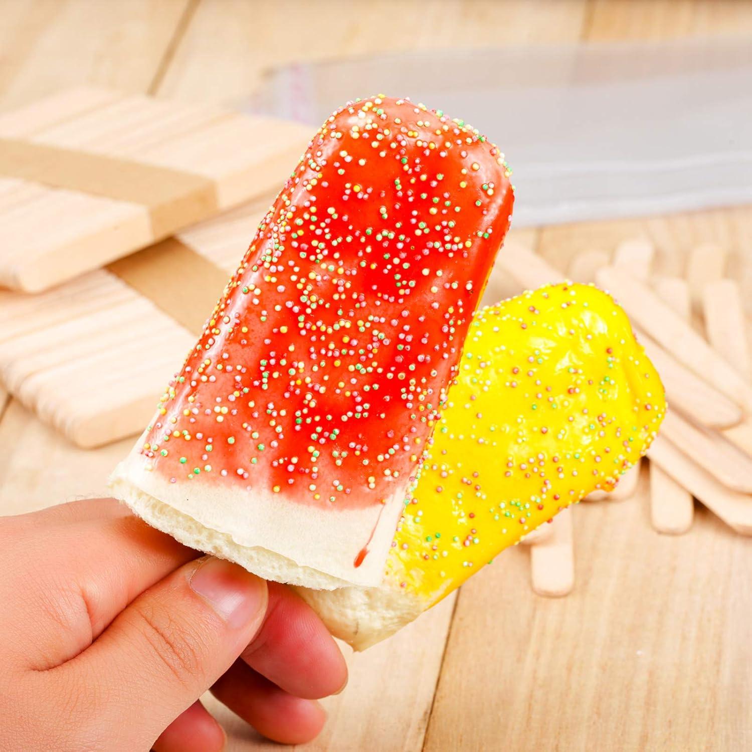 Boao Set 200 Piezas Palitos y Bolsas de Helado 21x8 cm